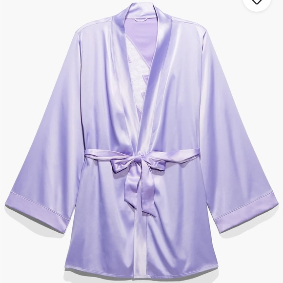 Savage X Fenty CLF Satin Robe with Lightning Bolt - Picture 8 of 10